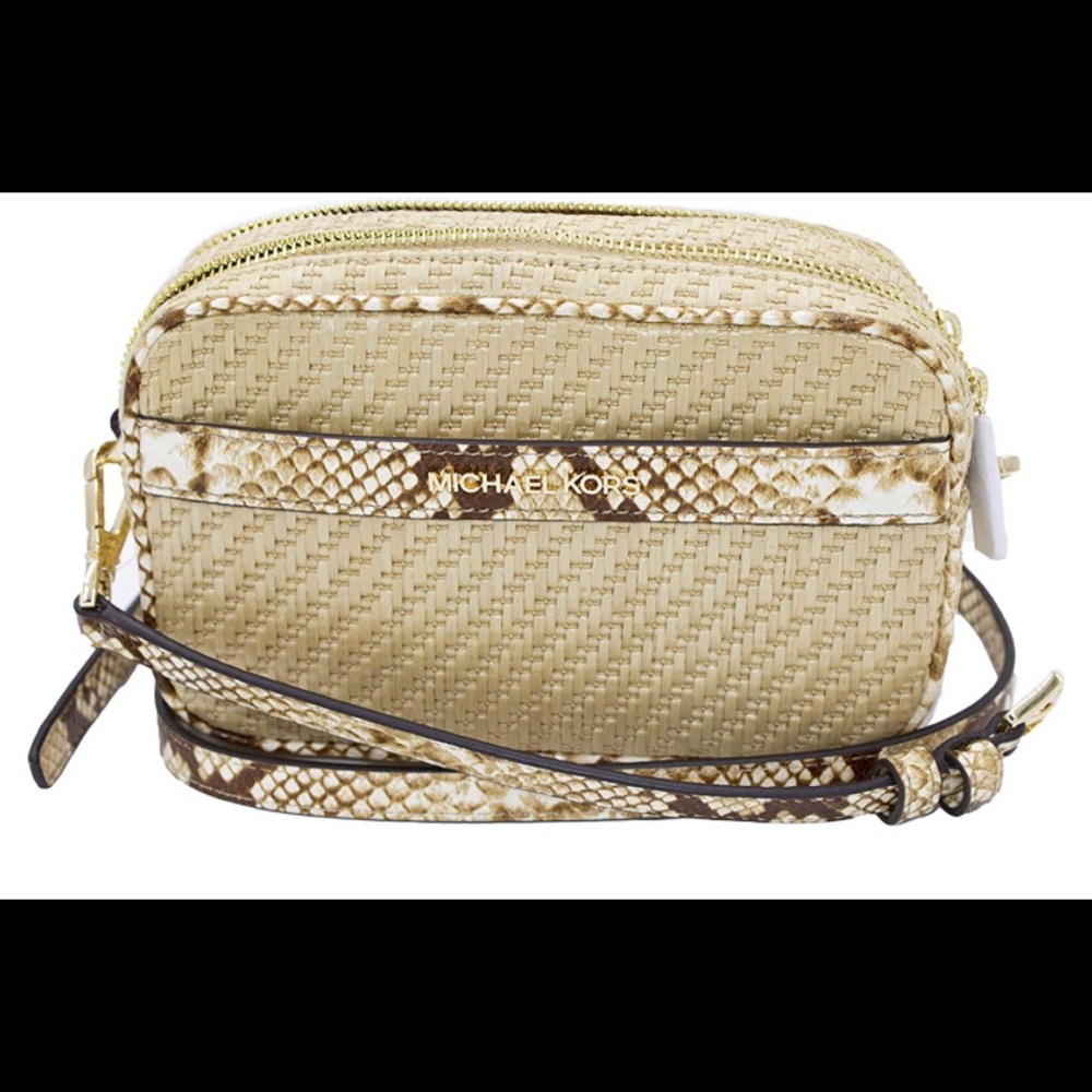 Michael Kors Straw capsule camera bag